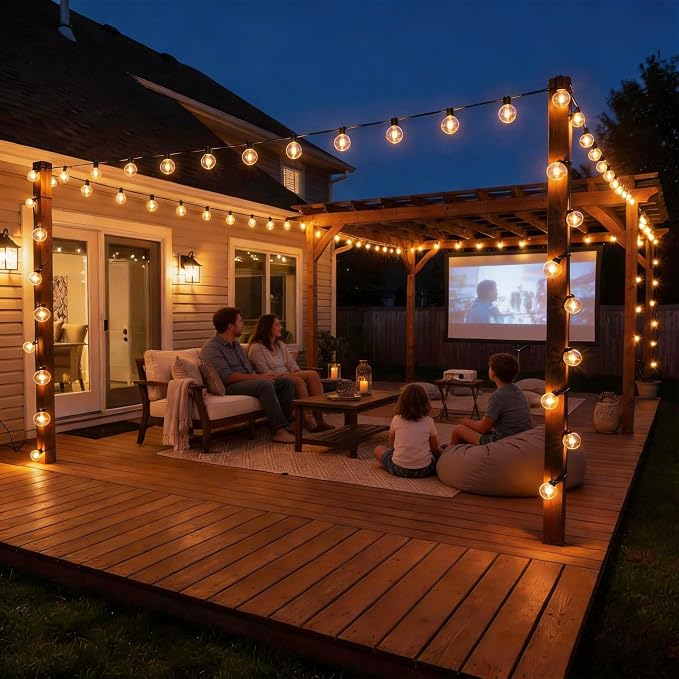 RTTY Dense-Glow Outdoor String Lights 120ft, G40 Led Patio Globe Lights - Image 8