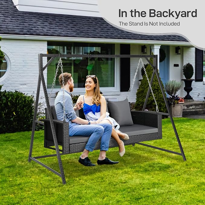 Outvita Porch Swing, 5FT Hanging Outdoor Porch Swings - Image 7