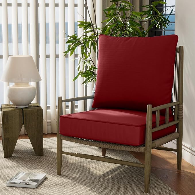 22" x 22" x 6" Outdoor Deep Seat Cushions Set - Image 7