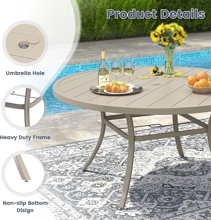 VICLLAX 9 Pieces Patio Outdoor Dining Set - Image 6