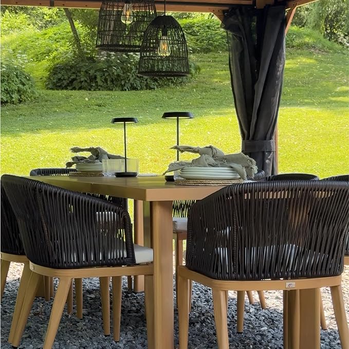 PURPLE LEAF 13 Pieces Outdoor Dining Set Patio Table and Chairs Set Aluminum - Image 2