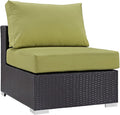 Modway Convene Wicker Rattan Outdoor Patio Sectional Sofa Armless Chair in by Modway