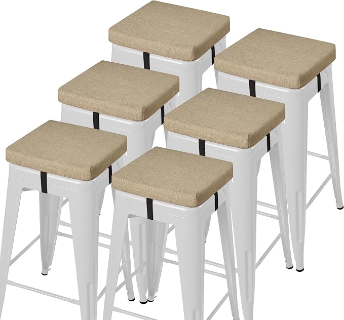 AddGrace Anti-Slip Bar Stool Cushions Square Bar Stool Seat Cushions by AddGrace