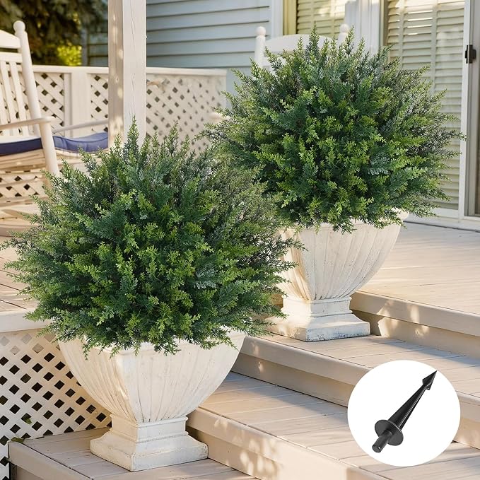 Waipfaru Artificial Plants Outdoor, UV-Resistant Fake Plants Fake Bushes Shrubs - Image 2