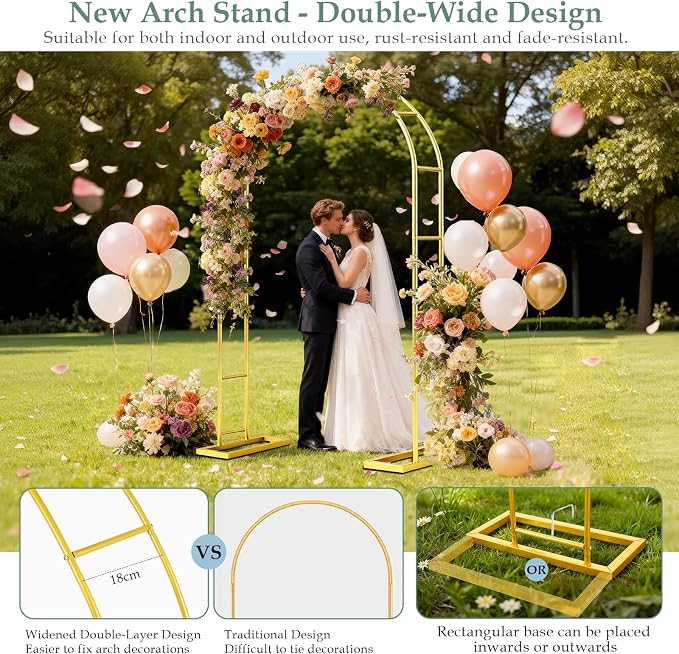 WellSign Balloon Arch Stand 7.2FTx4.3FT, Garden Arch Trellis - Image 3