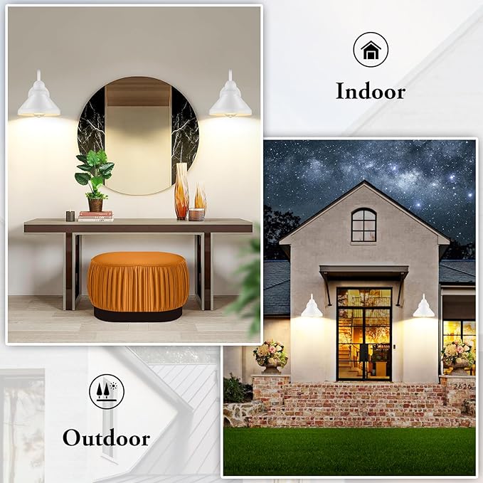 Brightever Gooseneck Outdoor Wall Lanterns, Anti-Rust Outside Barn Wall Mount - Image 4