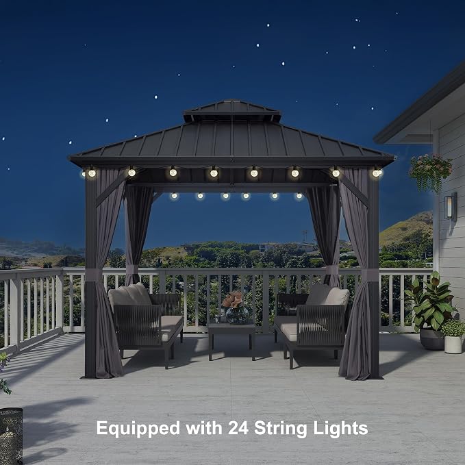 PURPLE LEAF 10'x10' Hardtop Gazebo - Image 2
