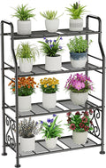 GIOTORENT Plant Stand Outdoor Indoor 4 Tier Metal Waterproof by GIOTORENT