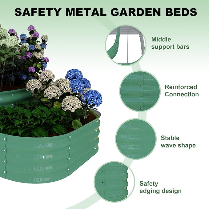Galvanized Raised Garden Bed Kit – 61x42x31 in Outdoor Planter Box - Image 2