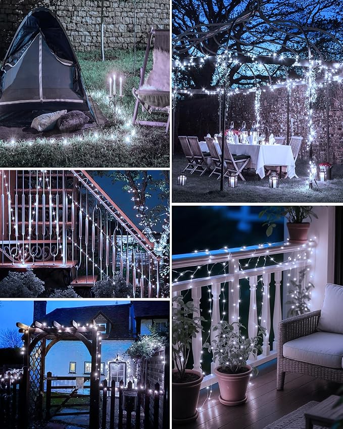 3 Pack Solar Fairy Lights for Outside Waterproof, 49FT/15M 150LED Solar String - Image 7