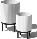 Veradek Demi Series Round Planter w/Stand by VeradekOutdoor