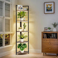 Corner Plant Stand with Grow Light Shelf 5 Tiered Plant Stand 59” Tall Flower by Unknown