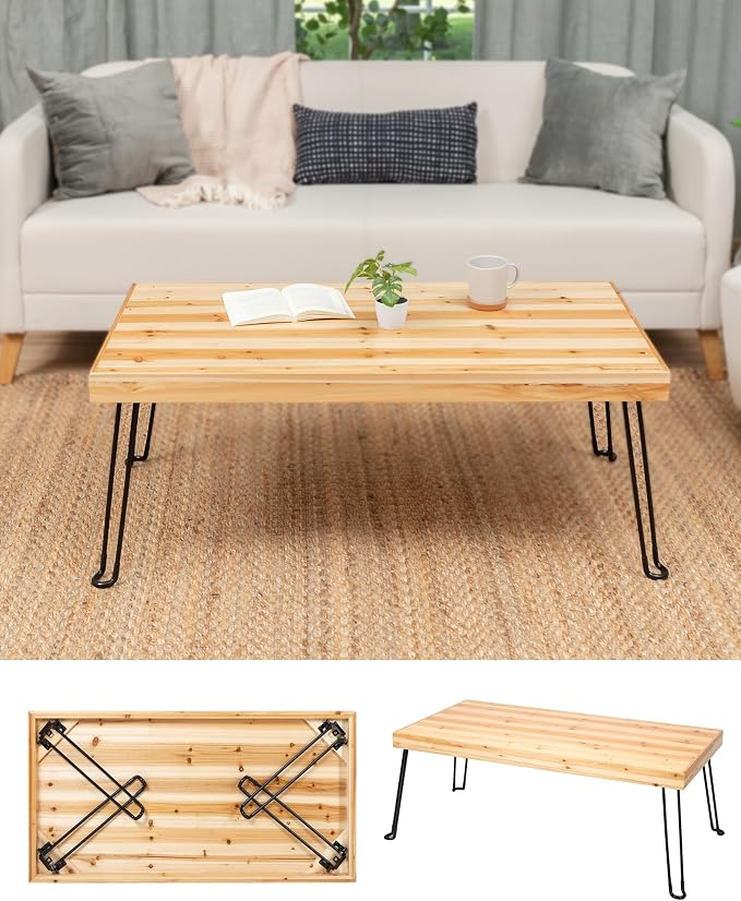Sleekform Folding Wooden Coffee Table by SLEEKFORM