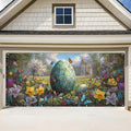 ANNA QUEEN Easter Garage Door Banner 6x13FT, Giant Floral Easter Egg Garden by ANNAQUEEN