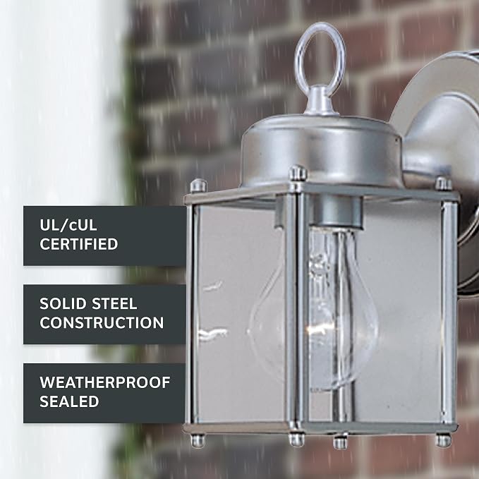 DESIGNERS FOUNTAIN Preston Outdoor Light Fixture, 8 Inch Exterior Wall Lantern - Image 3