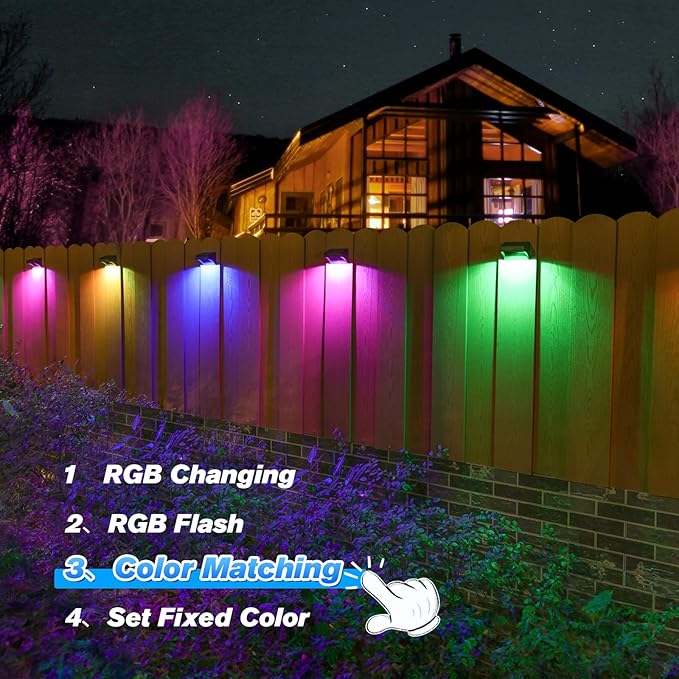Aulanto 12 Pack Solar Fence Lights, IP65 Waterproof Outdoor Lights - Image 2