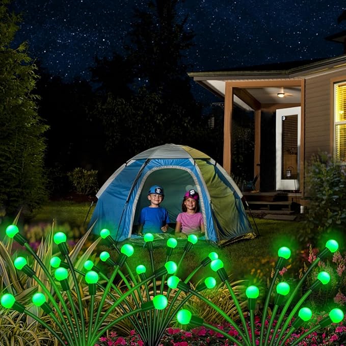 Kohlrabi Solar St Patricks Day Lights Outdoor, 2 Pack 20 LED Solar Green - Image 7