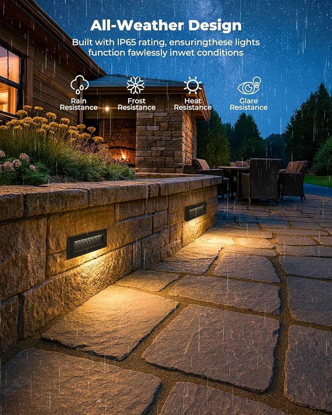 9 Inch Low Voltage Step Lights Outdoor, 12V 5W LED Landscape Stair Lights - Image 3