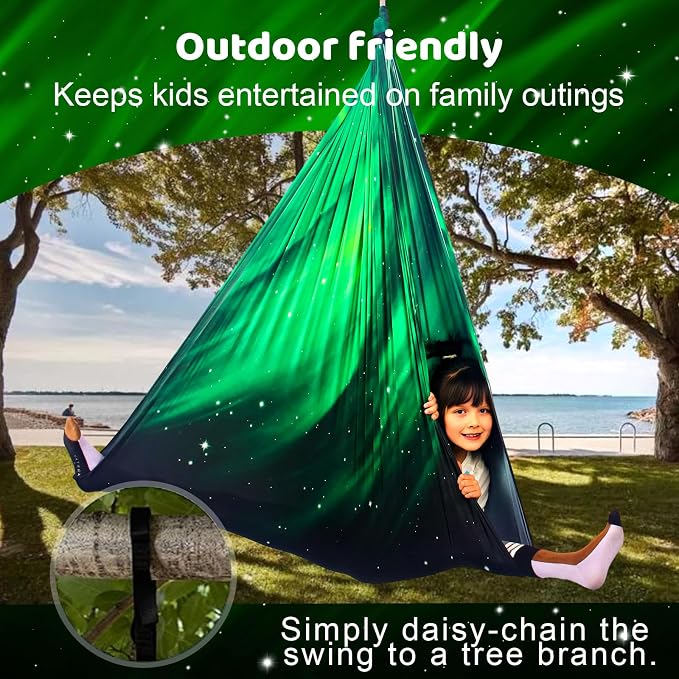 Sensory Swing for Kids Indoor and Outdoor Therapy Cuddle Swing Snuggle Hammock - Image 7
