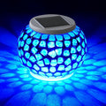 Color Changing Solar Powered Glass Mosaic Ball Led Garden Lights Rechargeable by WSgift