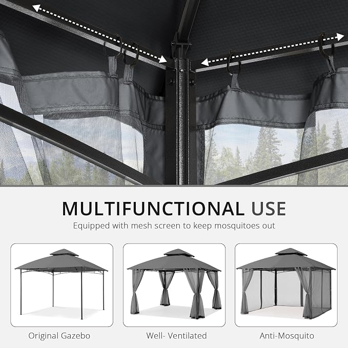 MASTERCANOPY Patio Gazebo Mosquito Netting Screen Walls - Image 6