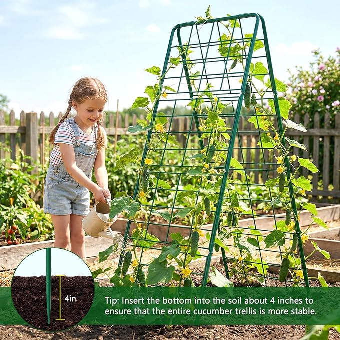 2 Pack Cucumber Trellis, Climbing Plants and Flowers - Image 4