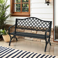 MFSTUDIO 50" Lucky Clover Outdoor Bench, Durable Patio Garden Bench Park Chair by MFSTUDIO