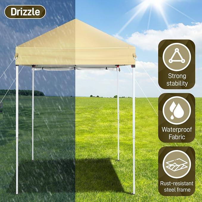 Outvita 5x5 Pop Up Canopy Tent, Ez Up Outdoor Canopy Tent Instant Shelter - Image 5