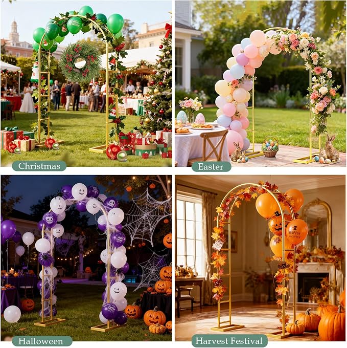 WellSign Balloon Arch Stand 7.2FTx4.3FT, Garden Arch Trellis - Image 5