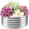 17" Tall Elevated Round Metal Rised Garden Bed- 3.3'x3.3' in Size and 0.8MM by TBMLC
