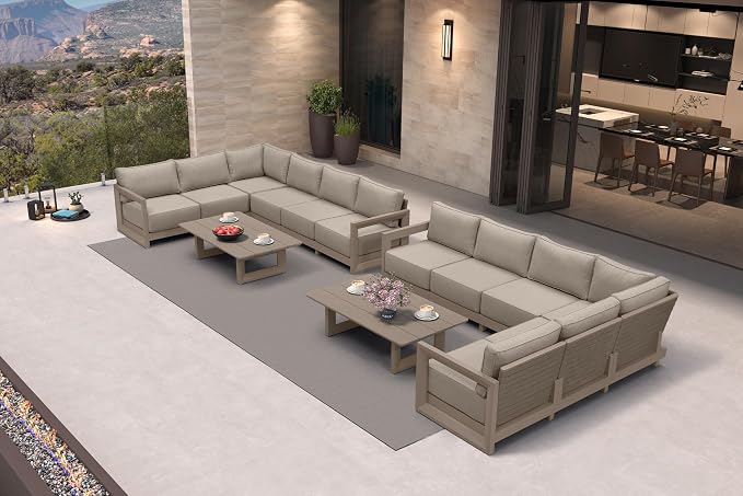PURPLE LEAF Patio Furniture Set L-Shaped Outdoor Couch by Unknown