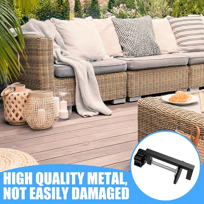 4 Pcs 2.36 in Adjustable Sectional Couch Connectors Outdoor Patio Furniture - Image 5