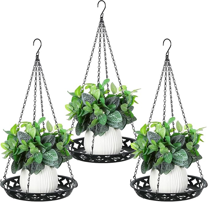 Enhon 3 Pack Plant Hanger, 12 Inch Metal Hanging Planter by Clickhere