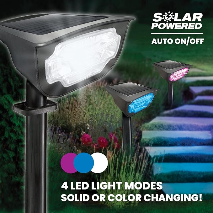 Bell+Howell Solar Lights Outdoor Bionic Burst Waterproof IP67 Path Lights - Image 3