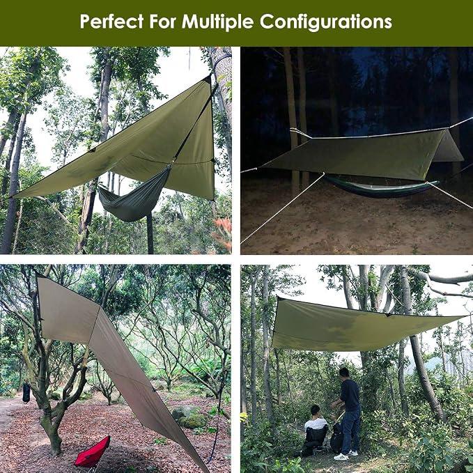Sunyear Hammock Camping with Rain Fly Tarp and Net, Portable Camping Hammock - Image 7