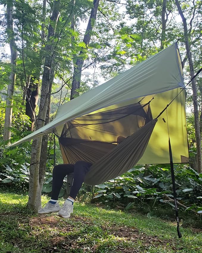 Sunyear Camping Hammock, Portable Single & Double Hammock - Image 7