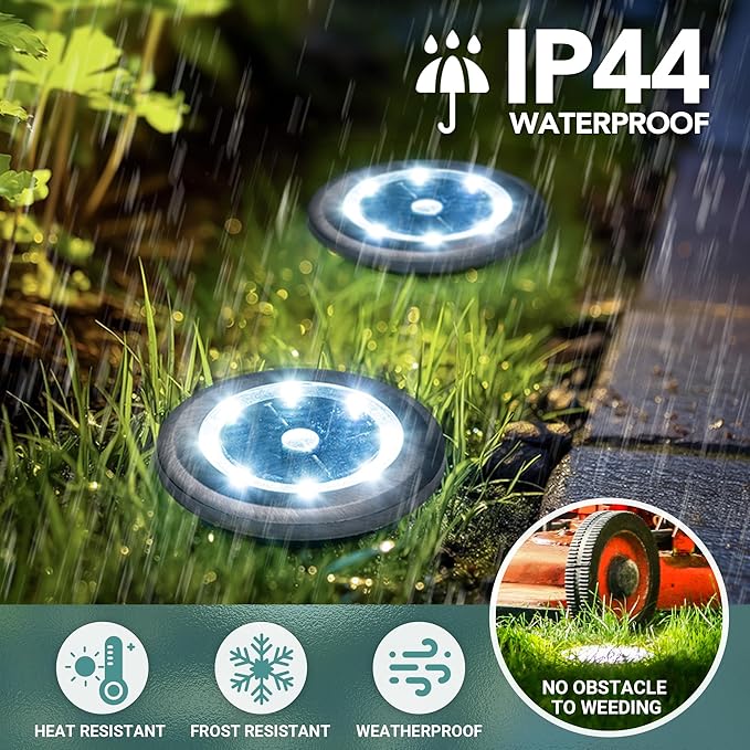 SOLPEX Mini Solar Ground Lights, 20 Pack Solar Lights Outdoor Waterproof - Image 5