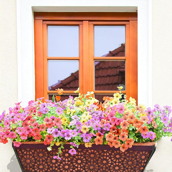 4 Pack 30" Railing Planter Window Box Deck Balcony Rail Planter Black Metal - Image 6