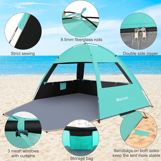 Gorich Beach Tent Sun Shelter for 3/4-5/6-7/8-10 Person - Image 7