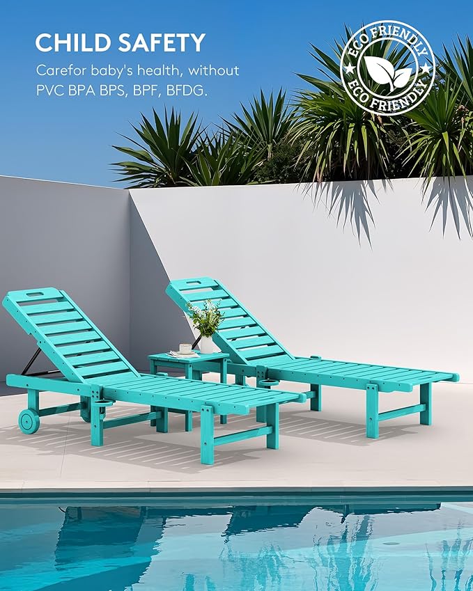 SERWALL Outdoor Chaise Lounge Set of 2 - Image 9