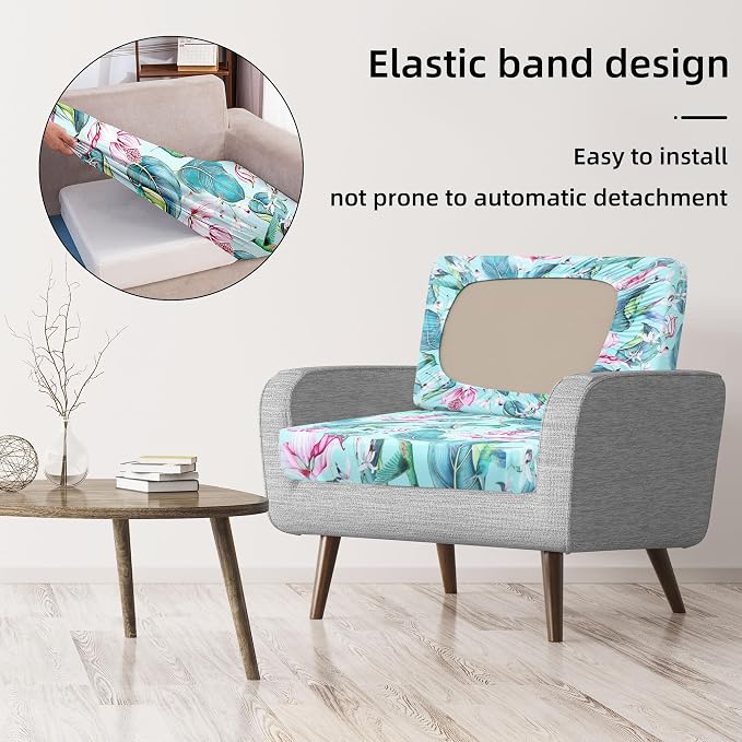 8Pcs Stretch Patio Cushion Covers, Outdoor Couch Covers Replacement, Outdoor - Image 5