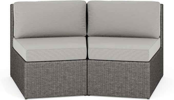 Martha Stewart Bedford Indoor-Outdoor Modular Patio Curved Sectional Sofa Seats by MarthaStewart
