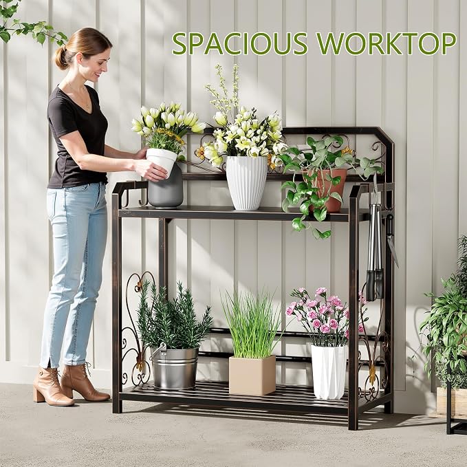 Potting Bench, Outdoor Potting Table - Image 3