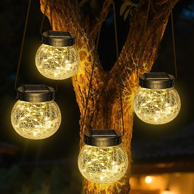 Kolpop 4 Pack Hanging Solar Lights by kolpop