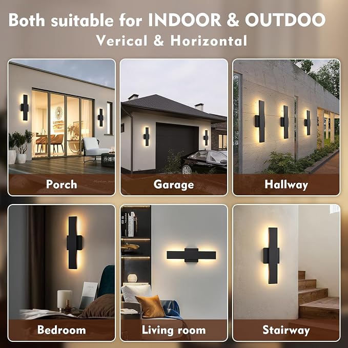 Outdoor Modern LED Wall Light Fixtures, Modern Porch Patio Light Fixture - Image 9