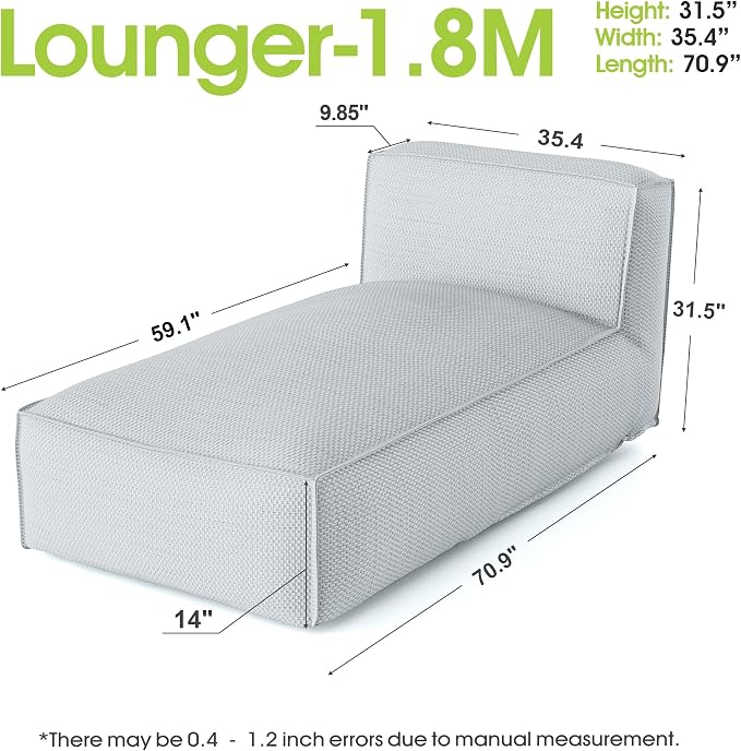 Outdoor Bean Bed Chair Sun Lounger, Outdoor Couch Sofa - Image 2