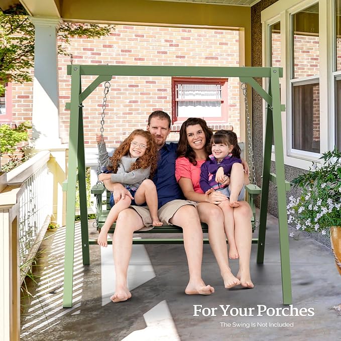 VINGLI 4FT Porch Swing Frame, 660 LBS Capacity Wooden A-Frame Swing Stand - Image 5