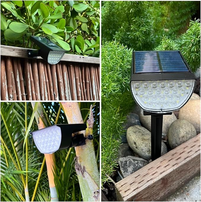 Solar Lights Outdoor Waterproof IP65, Solar Powered 76 LED 3 Lighting Modes - Image 9