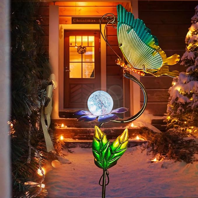 HONGLAND Solar Butterfly Garden Lights, Outdoor Lights Garden Decor - Image 2