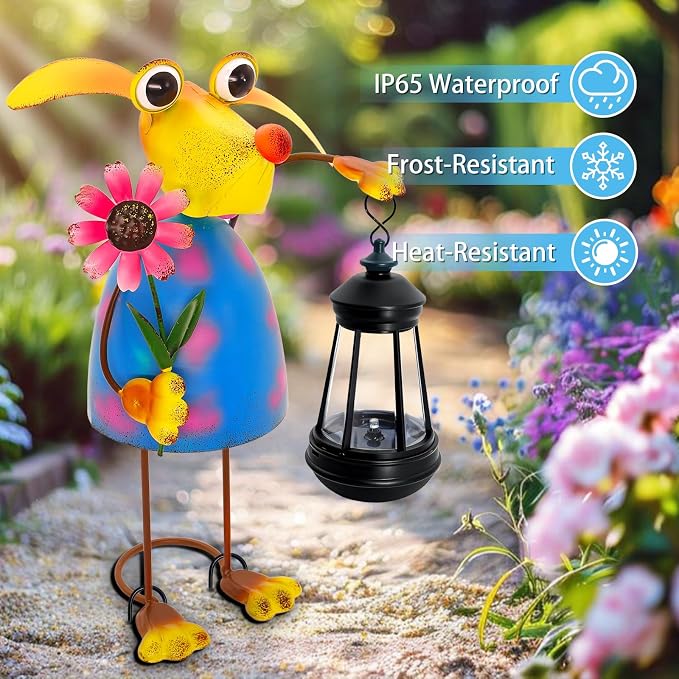 Garden Decor Dog Solar Statues, Unique Garden Statues Dog - Image 5